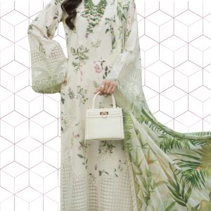 Embroidered Lawn 3 Piece Unstitched Suit